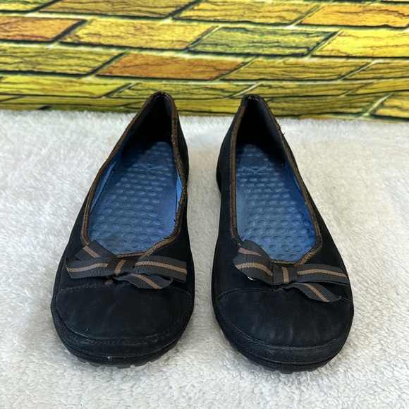 Privo Clarks Penny Black Leather Slip Ons Comfort - Picture 2 of 8